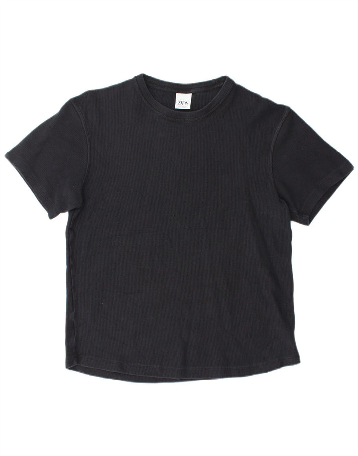 ZARA Womens T-Shirt Top UK 14 Medium Black