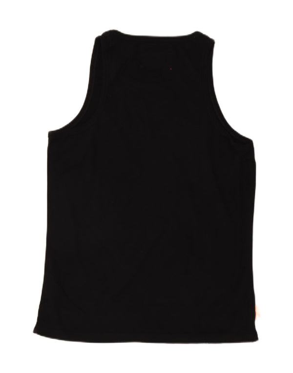 SUPERDRY Mens Vest Top Medium Black Cotton