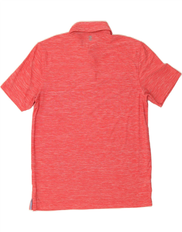 IZOD Mens Golf Polo Shirt Small Red Flecked Polyester Vintage Izod and Second-Hand Izod from Messina Hembry 