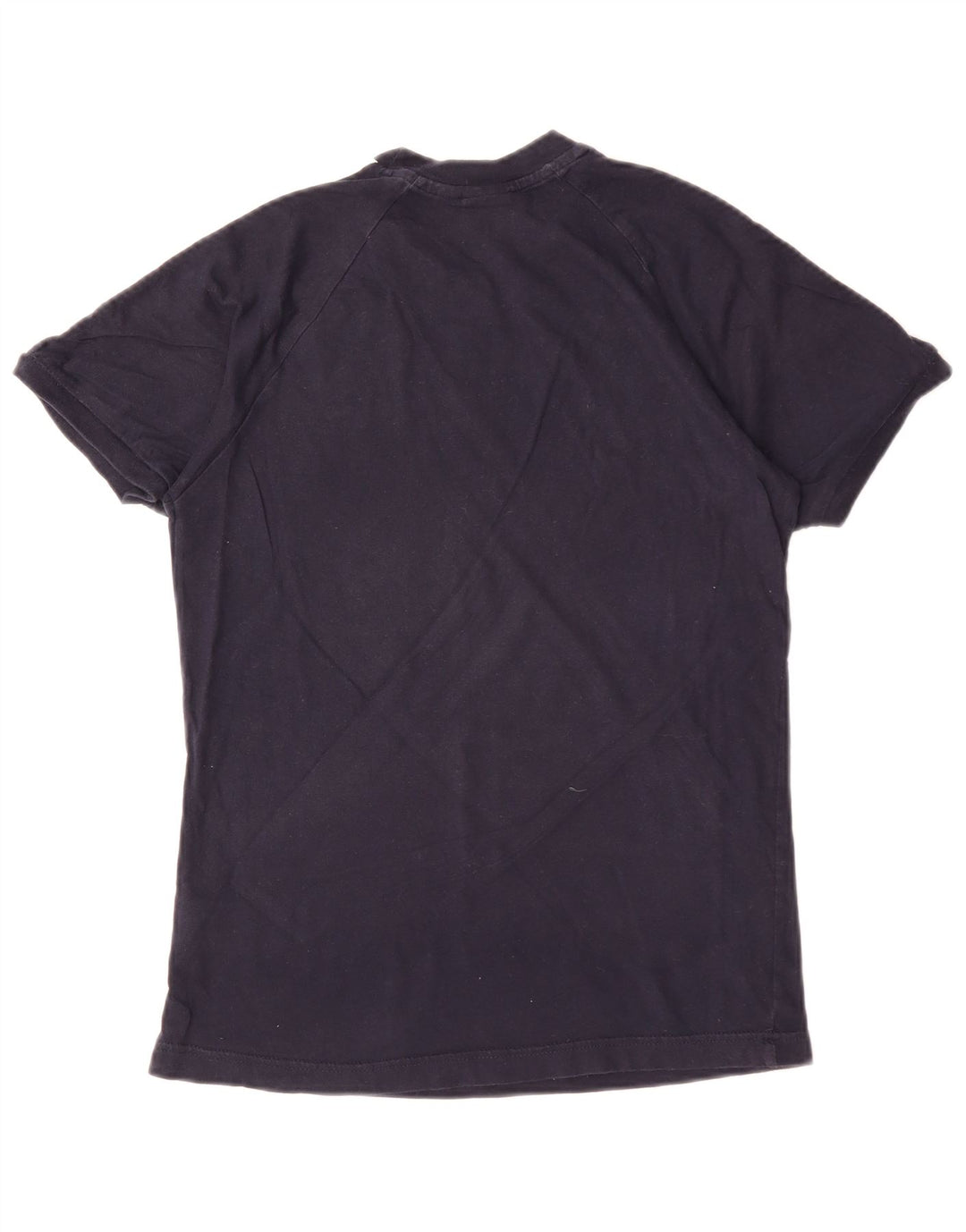 ADIDAS Womens Graphic T-Shirt Top UK 10 Small Navy Blue Cotton