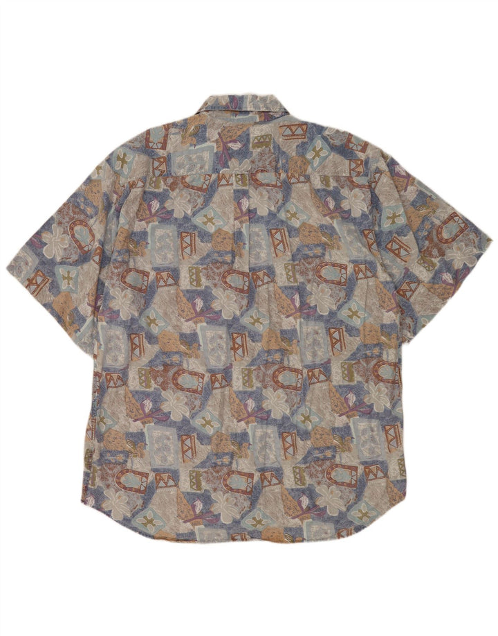 FILA Mens Short Sleeve Shirt 2XL Multicoloured Floral Cotton