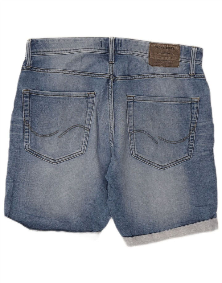 Jack & Jones Mens Regular Fit Denim Shorts Medium W32 Blue Cotton