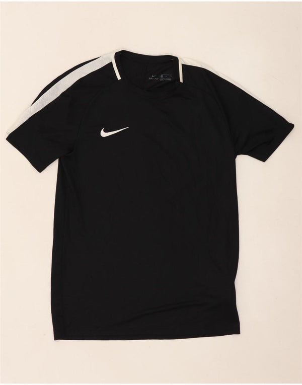 Nike Mens Dri Fit T-Shirt Top Medium Black Colourblock Polyester