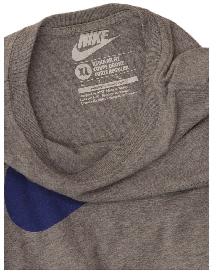 NIKE Womens Regular Fit Graphic T-Shirt Top UK 18 XL Grey