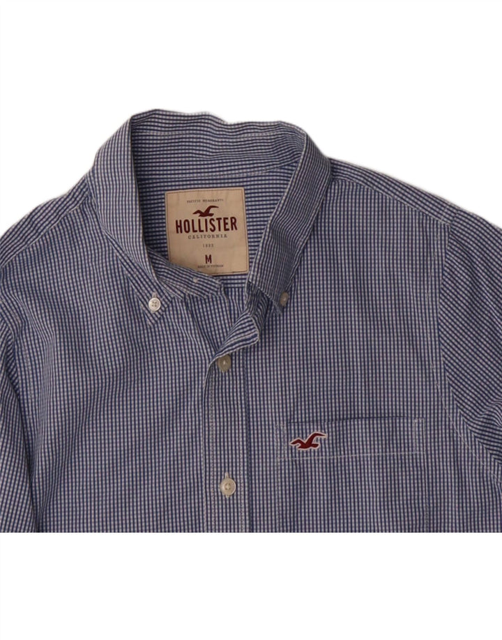 HOLLISTER Mens Shirt Medium Blue Gingham Cotton