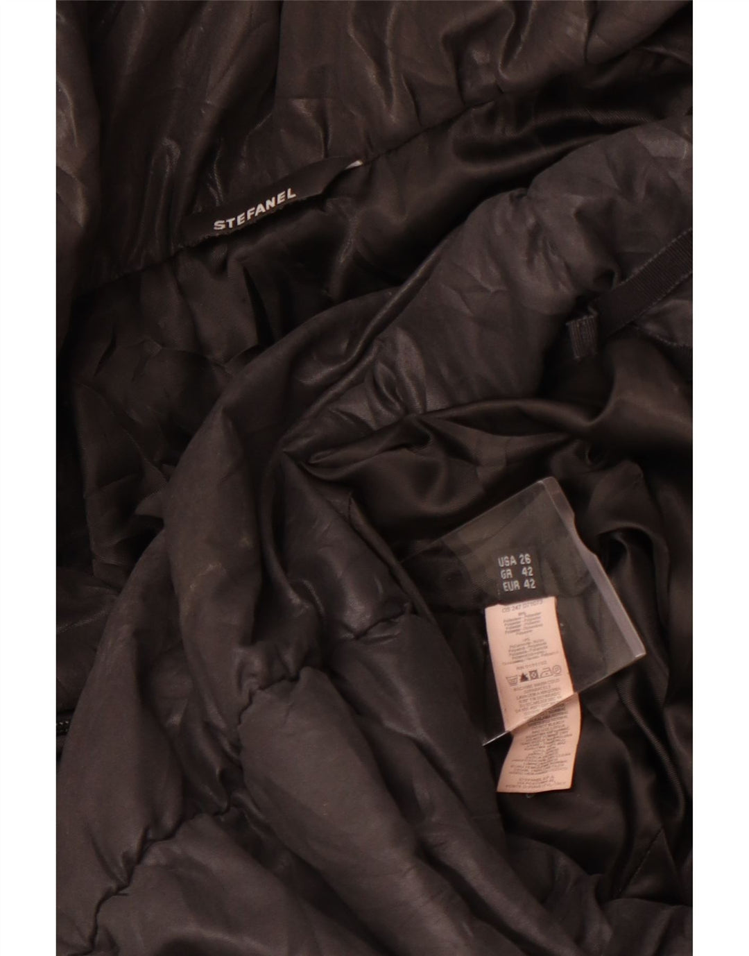 Stefanel Womens Padded Coat IT 42 Medium Black Polyester