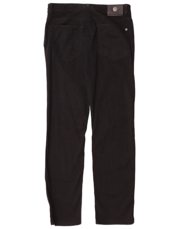 TRUSSARDI Mens Straight Casual Trousers W32 L30 Black Cotton