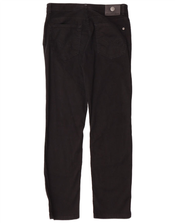 TRUSSARDI Mens Straight Casual Trousers W32 L30 Black Cotton