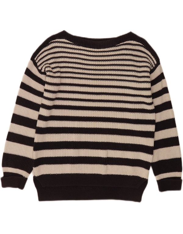 Marks & Spencer Womens Boat Neck Jumper Sweater UK 14 Medium Navy Blue
