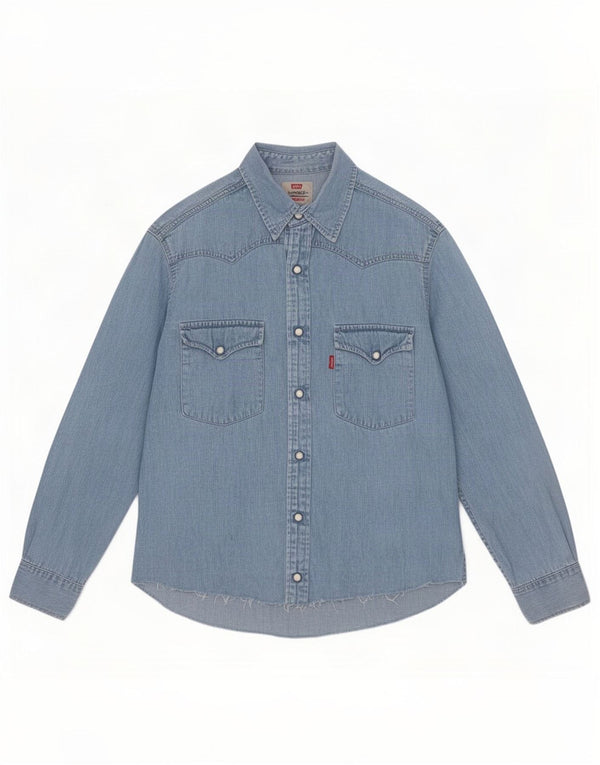 Levi's Mens Denim Shirt Small Blue Cotton