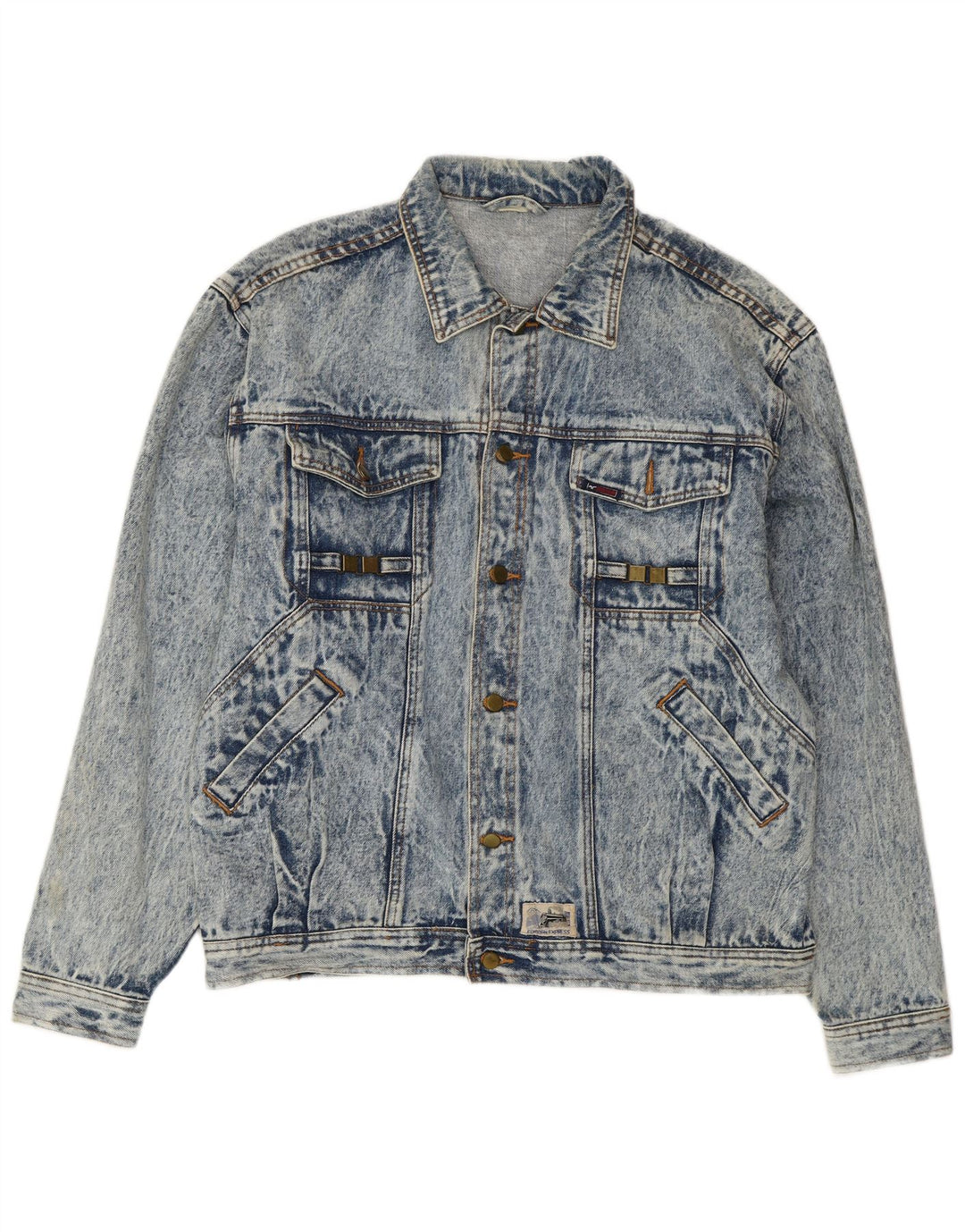 VINTAGE Mens Denim Jacket UK 42 XL Blue