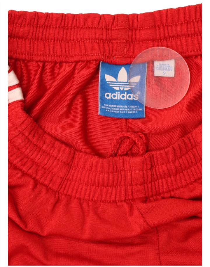 ADIDAS Mens Tracksuit Trousers Small  Red Polyester