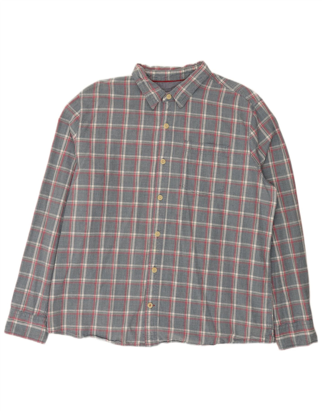 Fat Face Mens Regular Fit Shirt 2XL Grey Plaid Cotton
