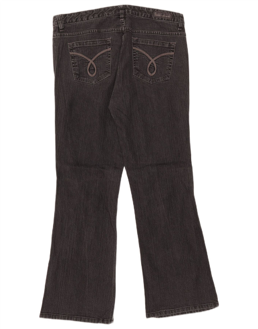 CALVIN KLEIN Womens Ultimate Bootcut Jeans W31 L28 Black Cotton