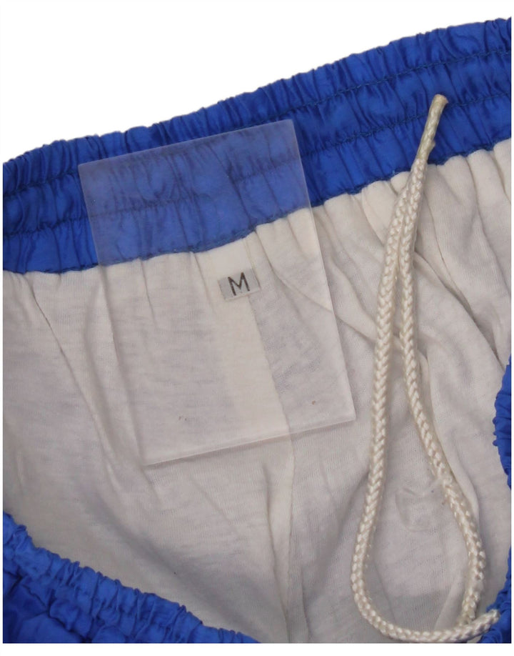VINTAGE Mens Tracksuit Trousers Joggers Medium  Blue Colourblock