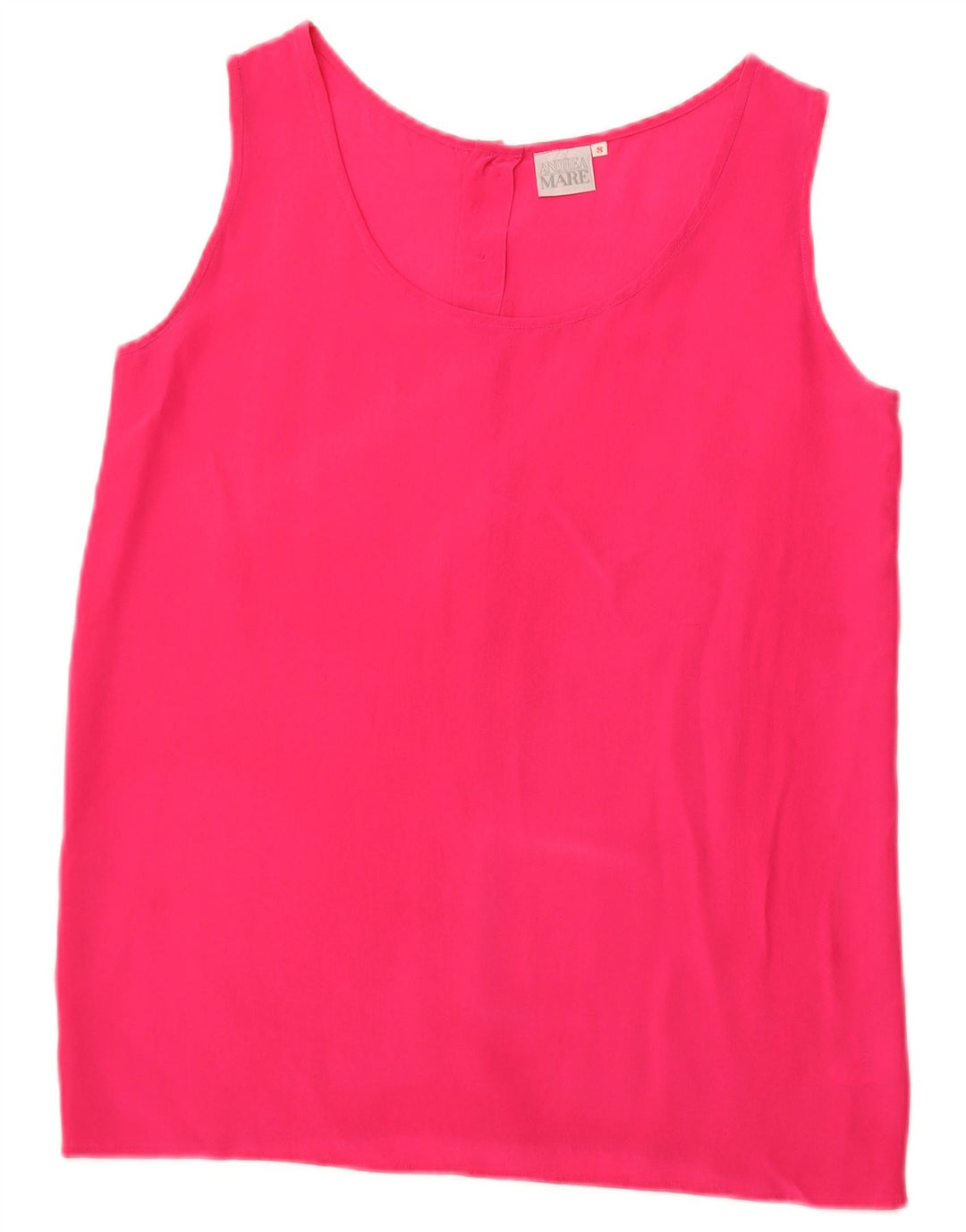 ANDREA MARE Womens Sleeveless Blouse Top UK 10 Small Pink Silk