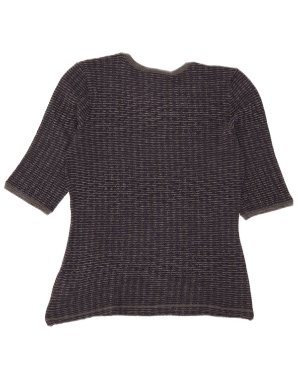 Armani Collezioni Womens Boat Neck Jumper Sweater IT 42 Medium Navy Blue