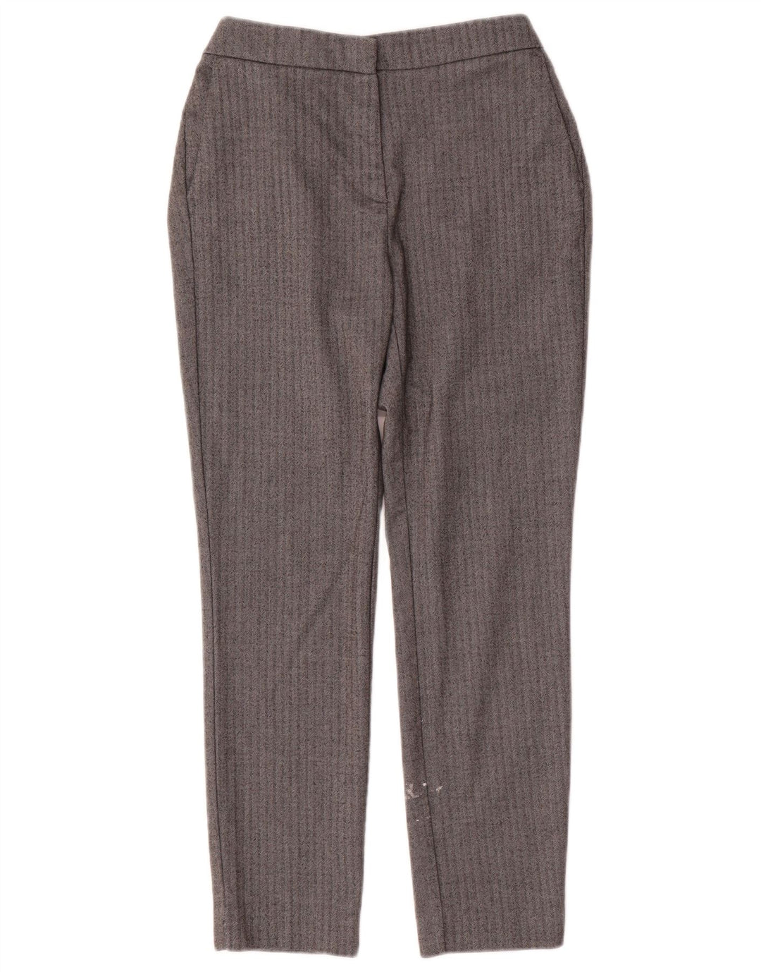 ZARA Womens Slim Suit Trousers Small W26 L27 Grey Herringbone