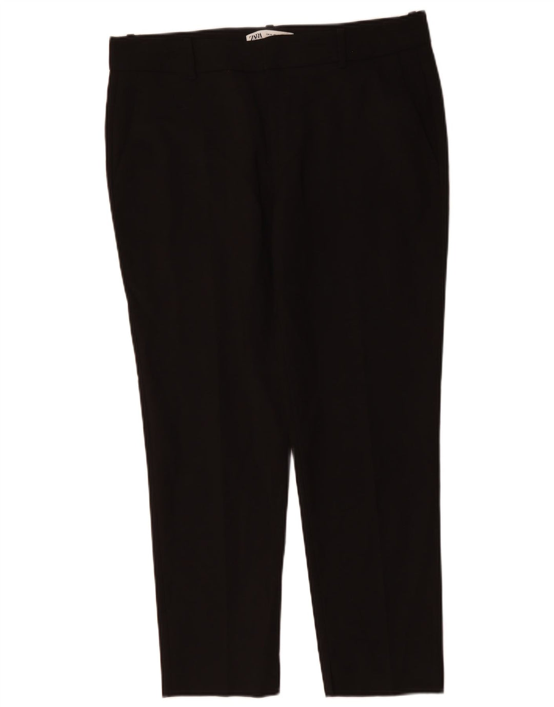 ZARA Womens Slim Chino Trousers EU 42 Large W32 L27 Black Cotton