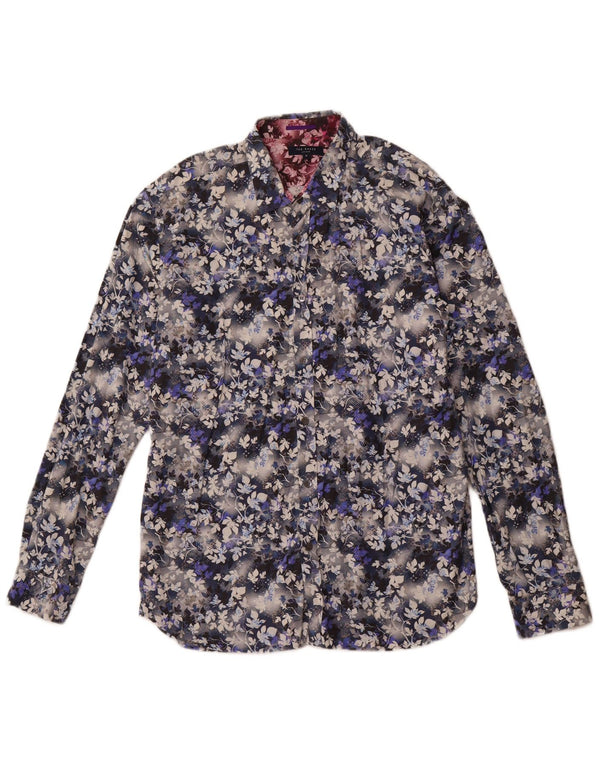 TED BAKER Mens Shirt Size 5 XL Multicoloured Floral Cotton
