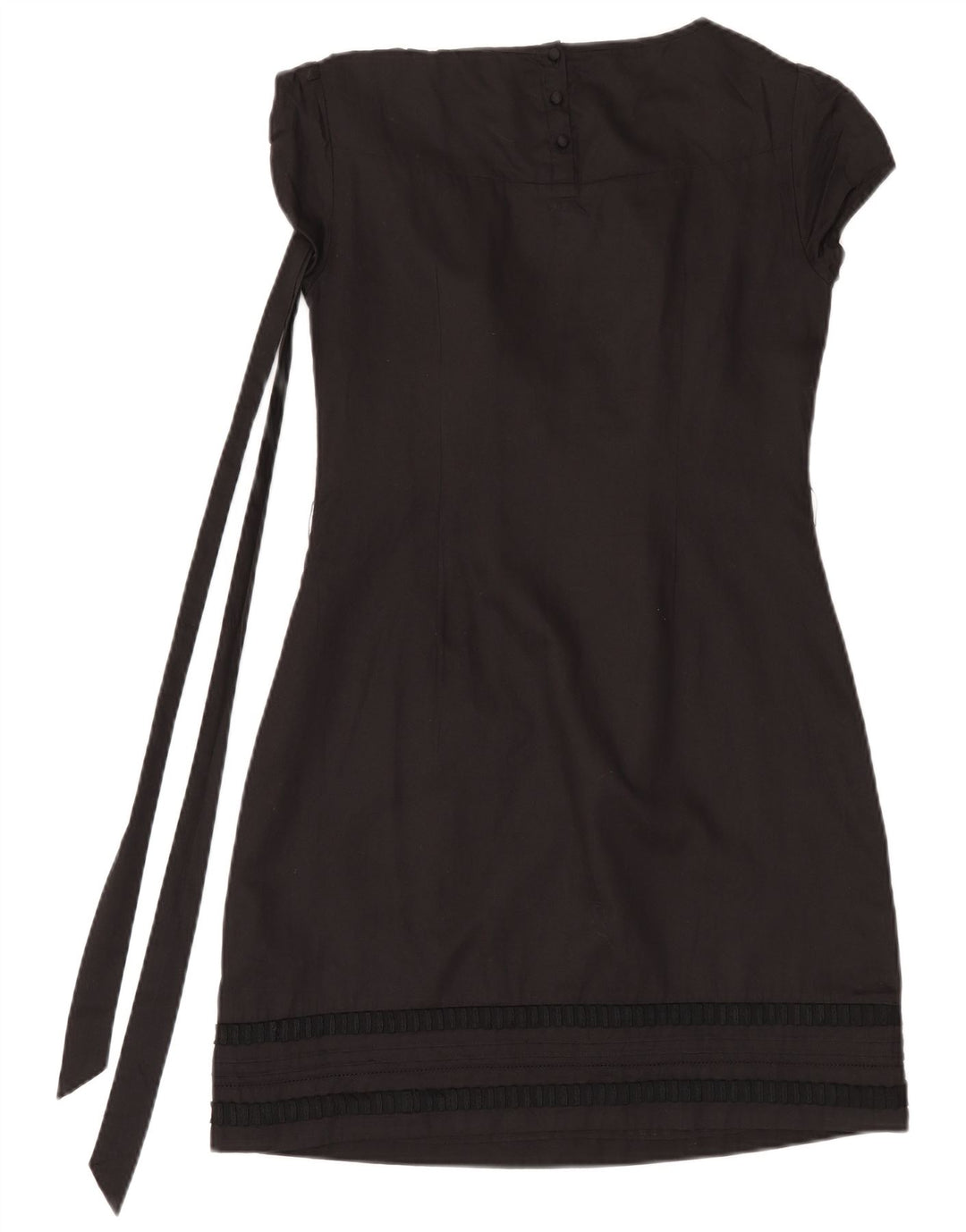 Monsoon Womens Sheath Dress UK 12 Medium  Black Cotton