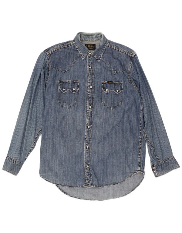 Lee Mens Denim Shirt Medium Blue Nylon