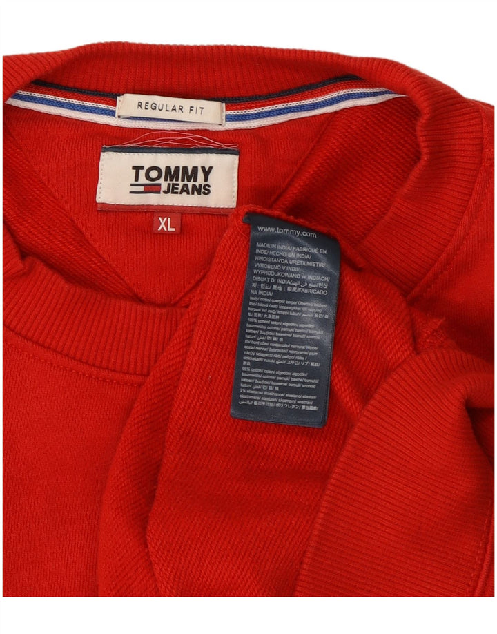 Tommy Hilfiger Mens Graphic Regular Fit Sweatshirt Jumper XL Red Cotton