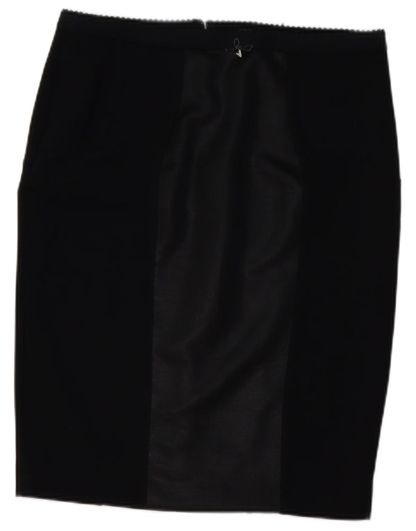 GUESS Womens Pencil Skirt UK 16 Large W36  Black Colourblock Viscose