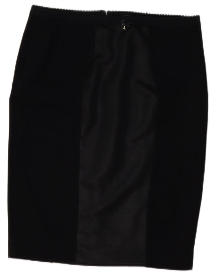 GUESS Womens Pencil Skirt UK 16 Large W36  Black Colourblock Viscose