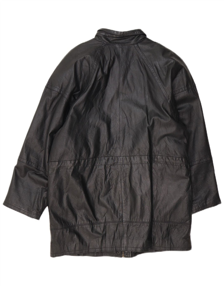 Vintage Womens Leather Jacket EU 40 Medium Black