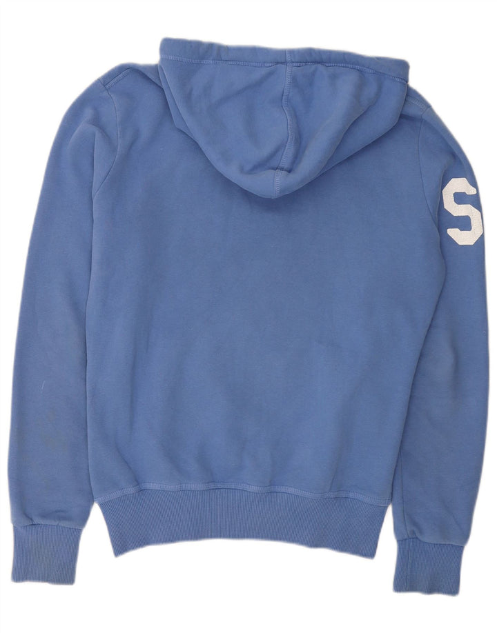 Superdry Mens Graphic Hoodie Jumper Medium Blue Cotton