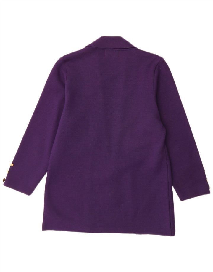 Vintage Womens 3 Button Blazer Jacket UK 10 Small Purple