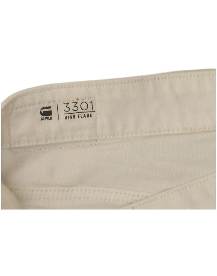 G-Star Womens 3301 High Rise Flared Jeans W30 L33 White
