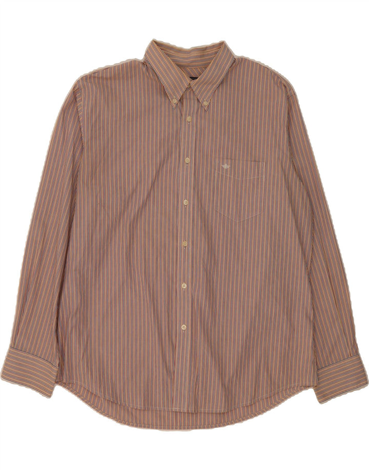 DOCKERS Mens Shirt XL Multicoloured Pinstripe Vintage Dockers and Second-Hand Dockers from Messina Hembry 