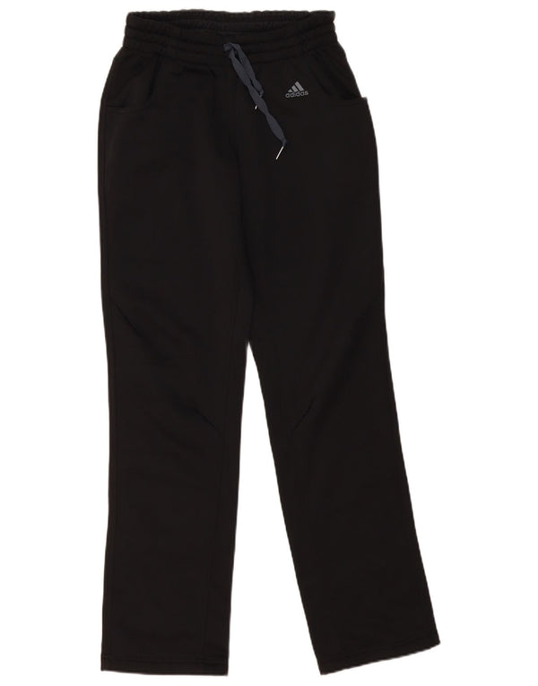 Adidas Womens Climalite Tracksuit Trousers UK 10 Small Black Polyester