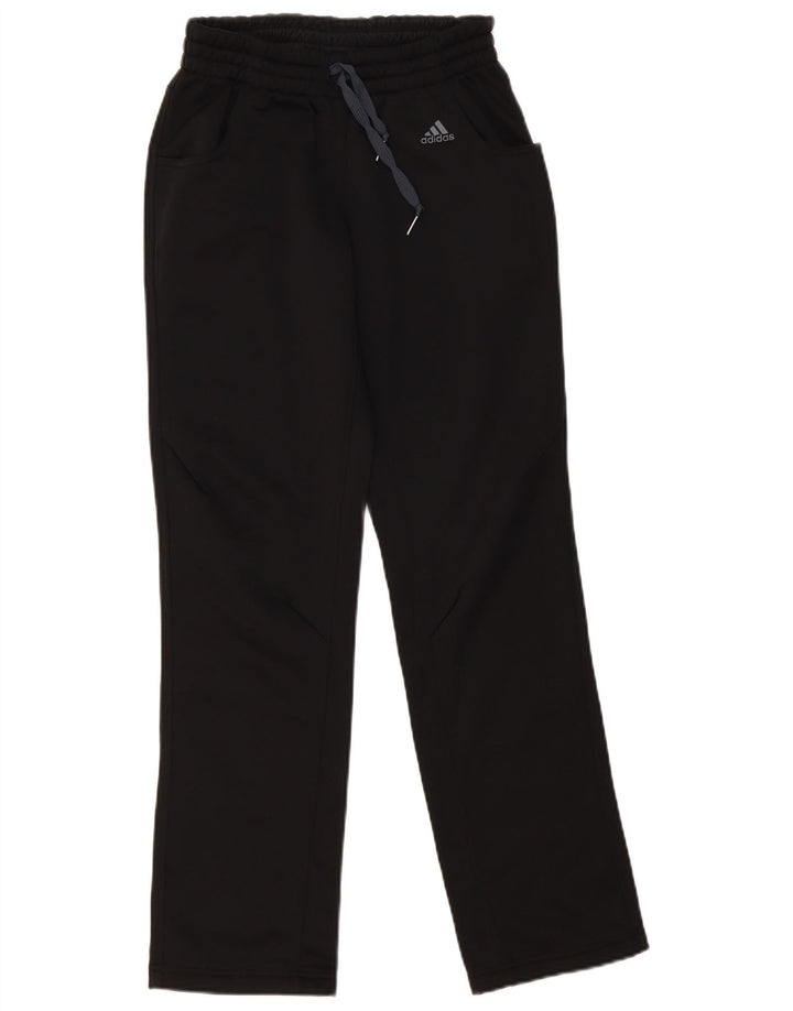 Adidas Womens Climalite Tracksuit Trousers UK 10 Small Black Polyester