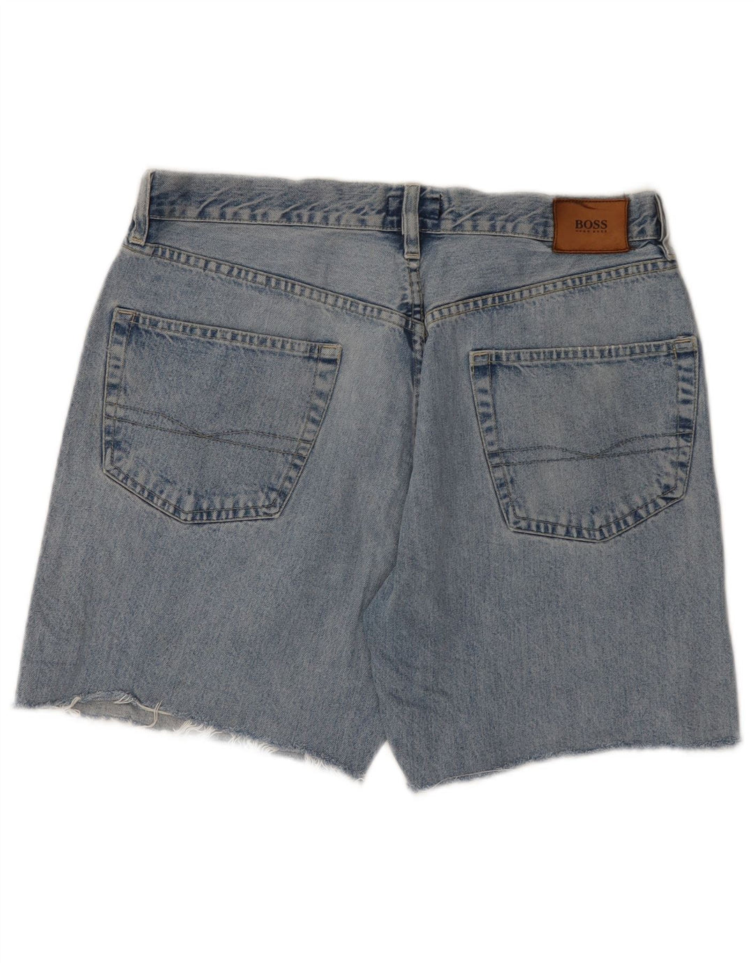 HUGO BOSS Mens Yukon Denim Shorts W36 Large Blue Cotton