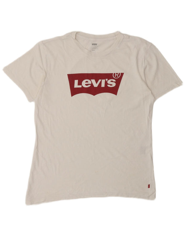 LEVI'S Mens Graphic T-Shirt Top Medium White