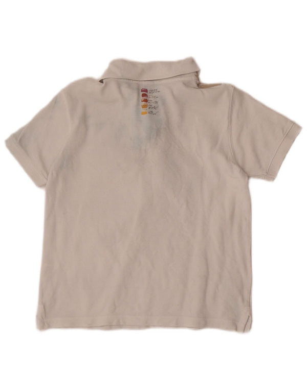 Napapijri Boys Graphic Polo Shirt 9-10 Years Grey Colourblock Cotton