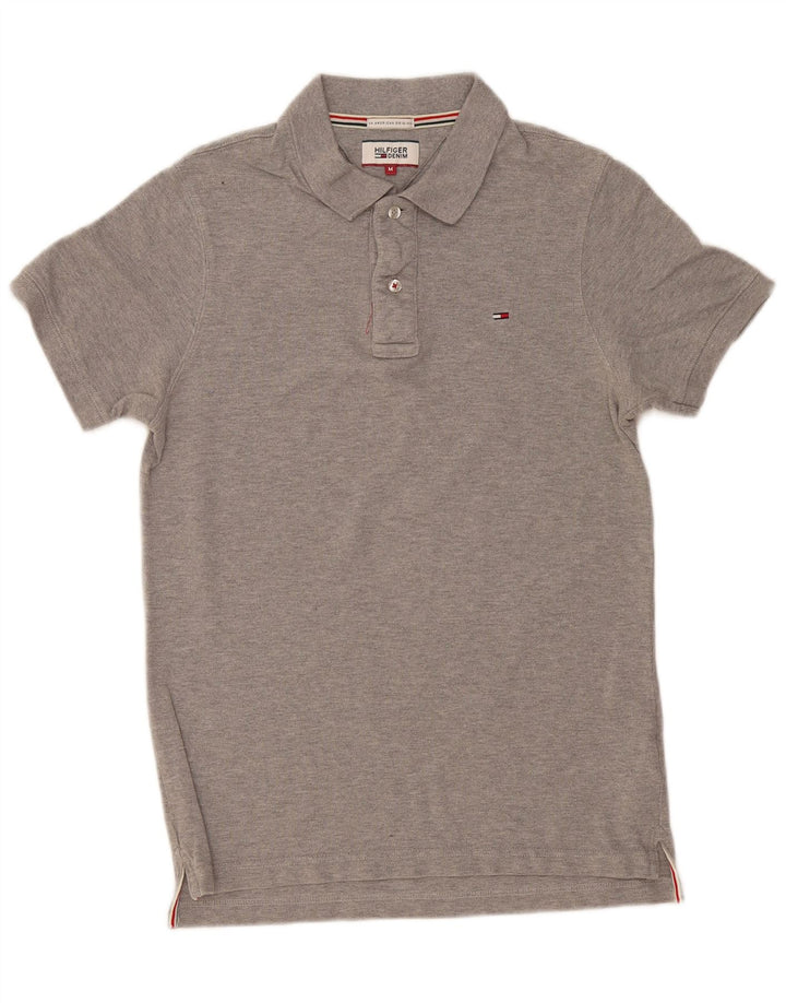 Tommy Hilfiger Mens Polo Shirt Medium Grey Cotton