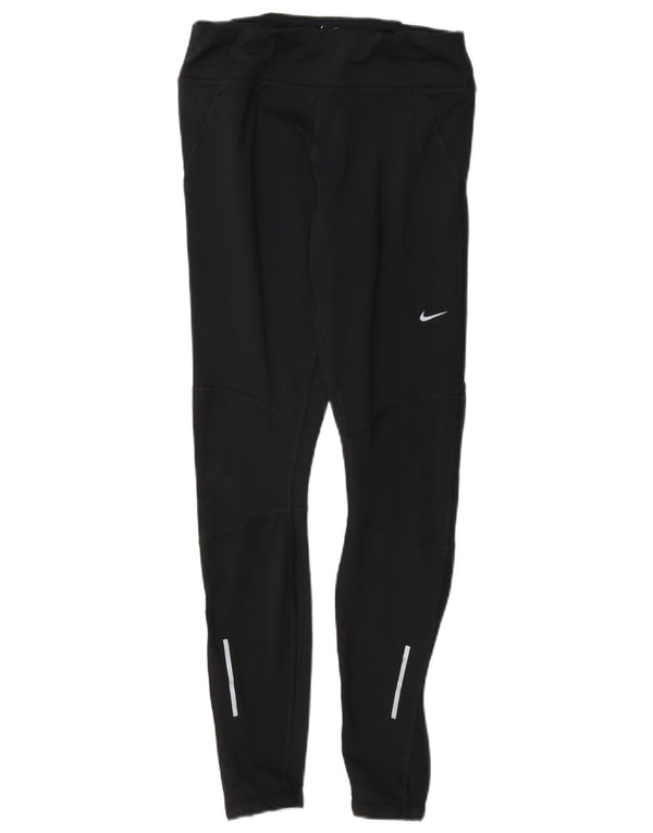 Nike Womens Dri Fit Leggings UK 8 Small Black Polyester