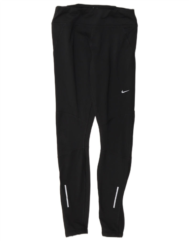 Nike Womens Dri Fit Leggings UK 8 Small Black Polyester