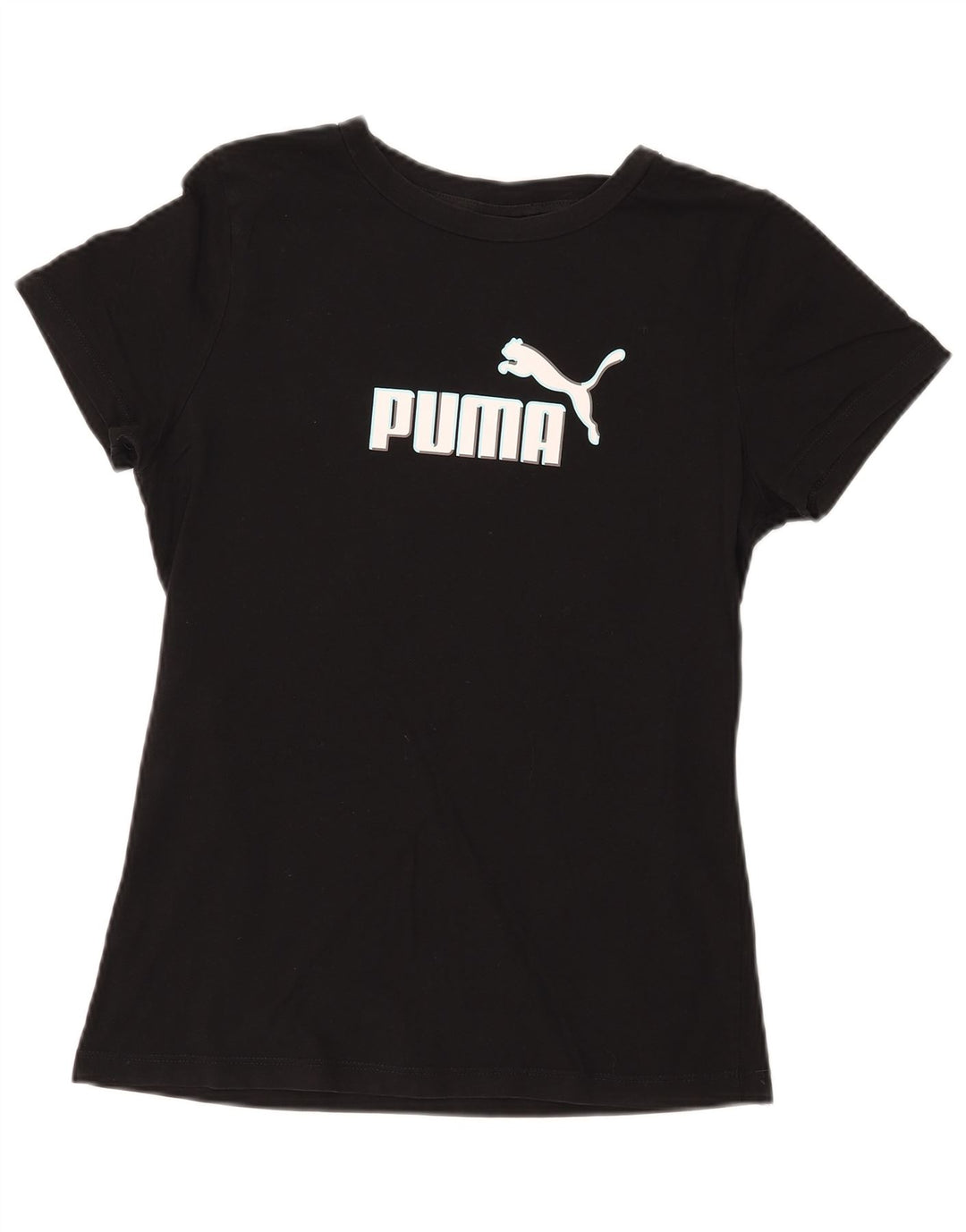 PUMA Womens Graphic T-Shirt Top UK 14 Large Black