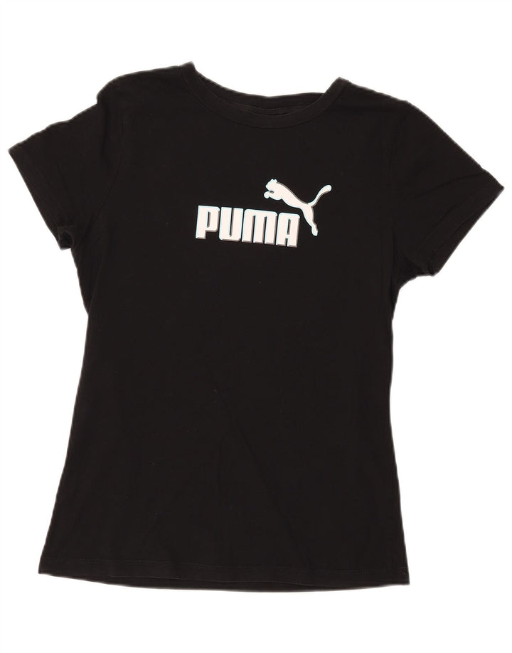 PUMA Womens Graphic T-Shirt Top UK 14 Large Black