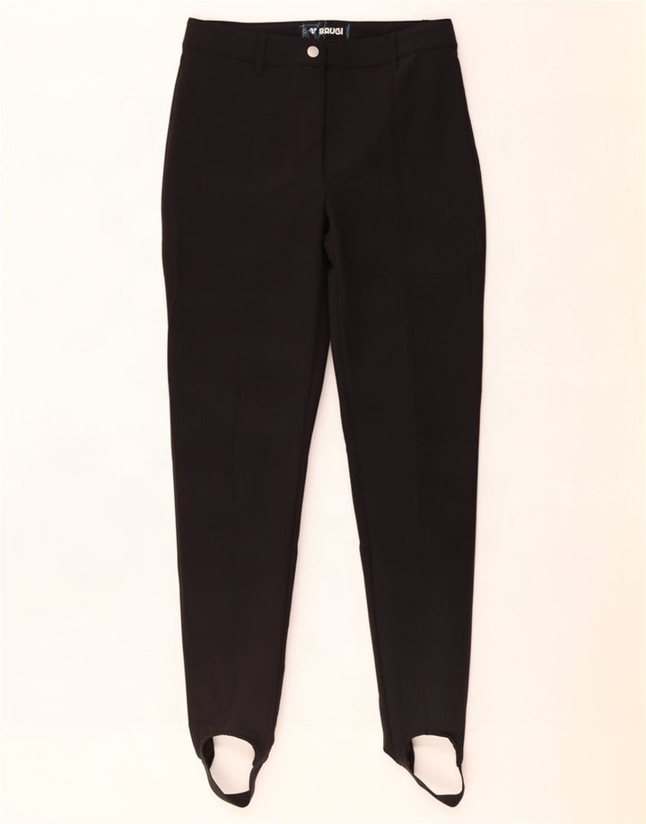 Brugi Womens Stirrup Casual Trousers Medium W30 L33 Black Polyester