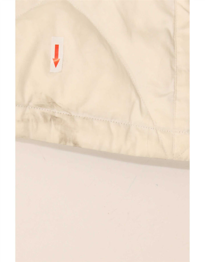 The North Face Womens Padded Jacket UK 16 Large Off White Nylon