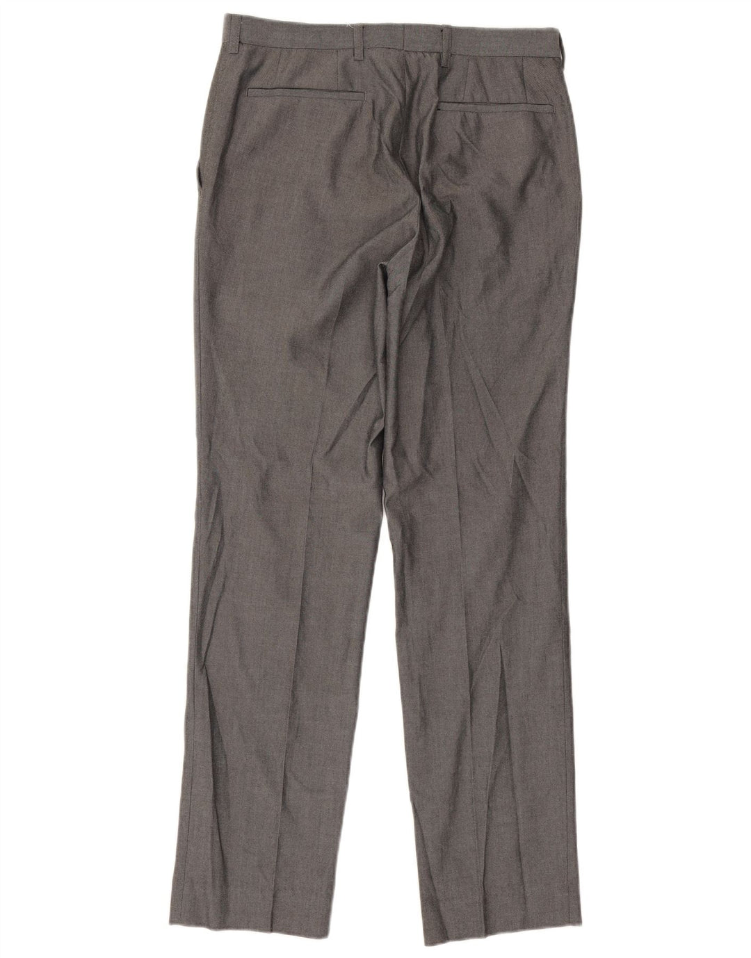 Marks & Spencer Mens Straight Suit Trousers W30 L31 Grey Polyester