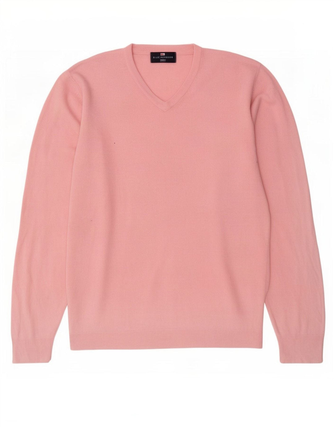 Marks & Spencer Mens Blue Harbour V-Neck Jumper Sweater Medium Pink Acrylic