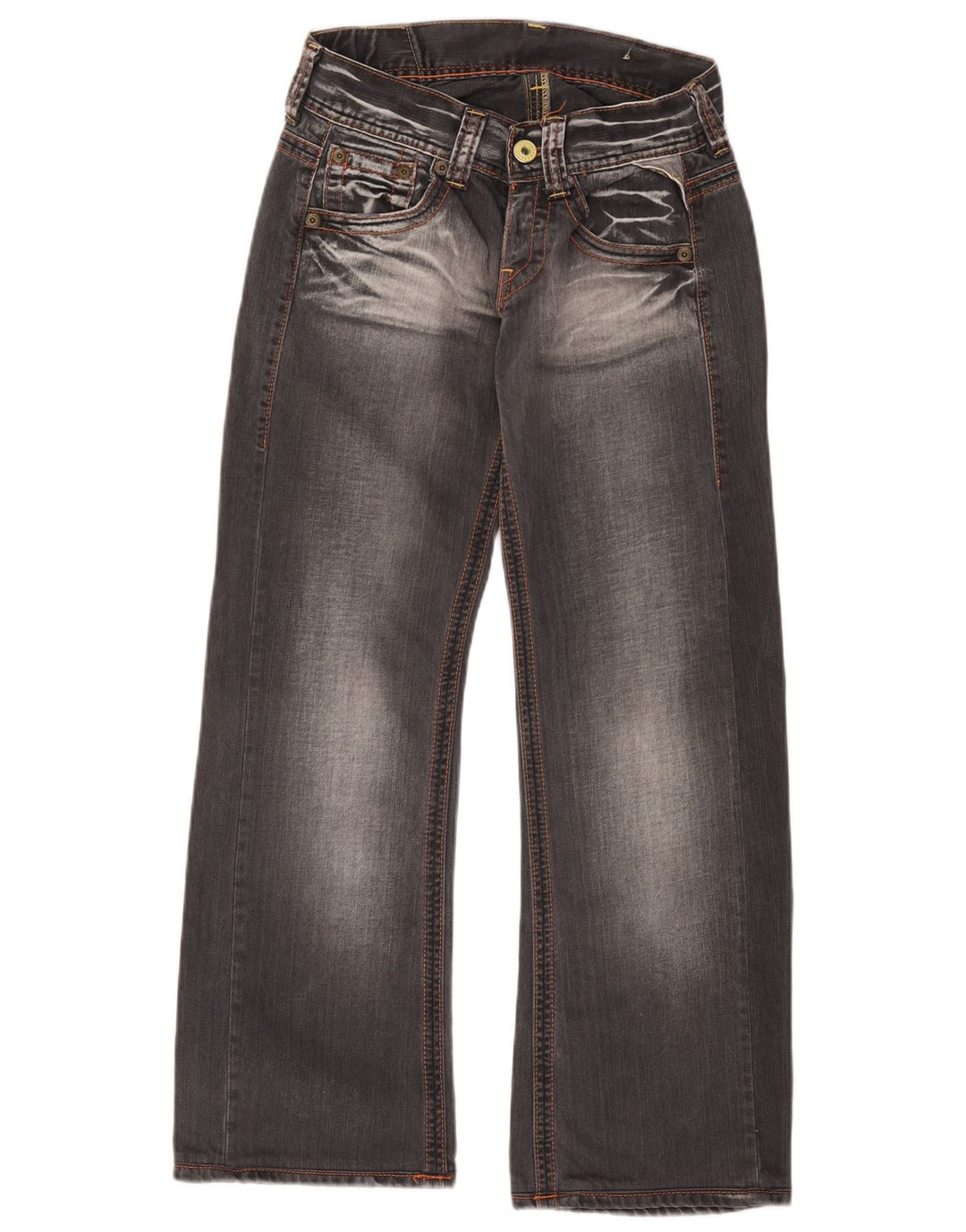 Replay Womens Bootcut Jeans W26 L27 Grey Cotton