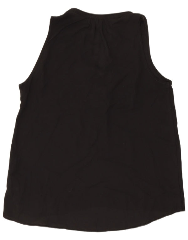 J. Crew Womens 365 Sleeveless Oversized Blouse Top UK 10 Small Black